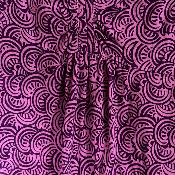 Banana Republic Purple Swirl Patterned Short-Sleeve Top, XL, Pre-owned - Picture 4 of 6